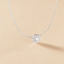 Best Histoire d'Or Collier Swanny Argent Blanc Oxyde De Zirconium