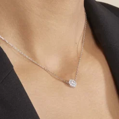 Best Histoire d'Or Collier Swanny Argent Blanc Oxyde De Zirconium