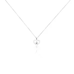 New Histoire d'Or Collier Sweet Heart Or Blanc Diamant
