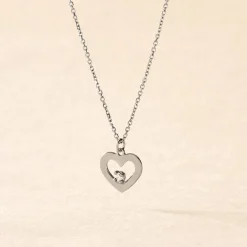 New Histoire d'Or Collier Sweet Heart Or Blanc Diamant