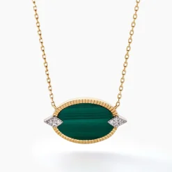 Histoire d'Or Collier Tahina Or Jaune Malachite Diamant* Colliers|Colliers