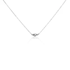 New Histoire d'Or Collier Tolly Argent Blanc