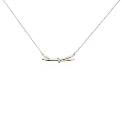 Hot Histoire d'Or Collier Tonnia Or Bicolore Diamant