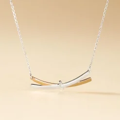 Hot Histoire d'Or Collier Tonnia Or Bicolore Diamant