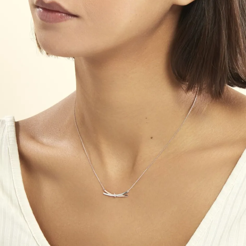 Hot Histoire d'Or Collier Tonnia Or Bicolore Diamant