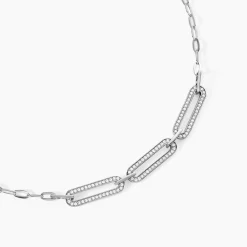 Histoire d'Or Collier Trait D'union Argent Blanc Oxyde De Zirconium* Colliers|Colliers