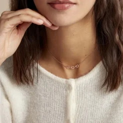 Outlet Histoire d'Or Collier Trinity Argent Rose