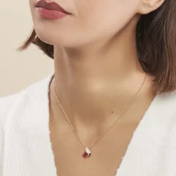 Histoire d'Or Collier Tyana Plaqué Or Jaune Pierre De Synthese Et Oxyde De Zirconium* Colliers|Colliers