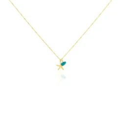 Histoire d'Or Collier Under The Sea Or Jaune Turquoise* Colliers|Colliers