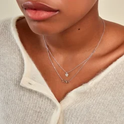 New Histoire d'Or Collier Urielle Argent Blanc