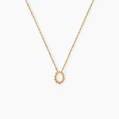 New Histoire d'Or Collier Vintage Love Plaqué Or Jaune Pierre De Lune plaqué or jaune pierre de lune blanc