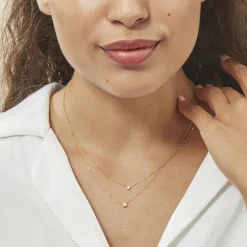 Hot Histoire d'Or Collier Virguinia Or Jaune Oxyde De Zirconium