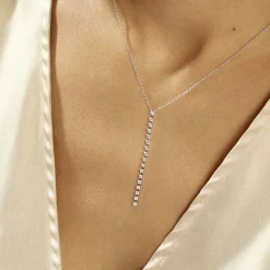 Discount Histoire d'Or Collier Whitney Argent Blanc Oxyde De Zirconium