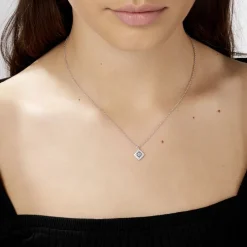 Online Histoire d'Or Collier Ysambre Argent Blanc Oxyde De Zirconium