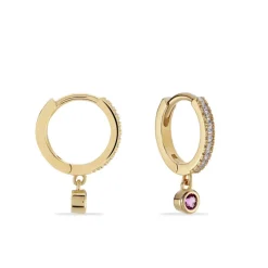 Histoire d'Or Creoles Dili Plaqué Or Pierres* Boucles D'Oreilles|Boucles D'Oreilles Fantaisie