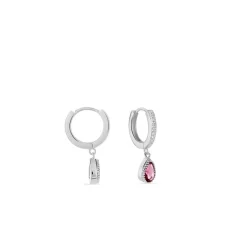 Discount Histoire d'Or Creoles Jerusha Argent Blanc Oxydes De Zirconium