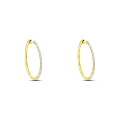 Histoire d'Or Creoles Or Jaune Aryanna Diamants* Boucles D'Oreilles|Boucles D'Oreilles Créoles