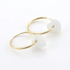 New Histoire d'Or Creoles Or Jaune Vicenze Nacre