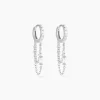 Histoire d'Or Créole Argent Blanc Javier Oxydes De Zirconium* Boucles D'Oreilles|Boucles D'Oreilles Fantaisie