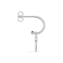 Histoire d'Or Créole Unitaire Ancelin Rondes Argent Blanc Oxyde De Zirconium* Boucles D'Oreilles|Piercings D'Oreilles