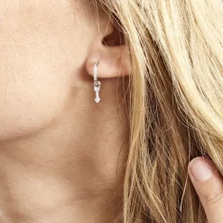 Best Histoire d'Or Créole Unitaire Ancelin Rondes Argent Blanc Oxyde De Zirconium