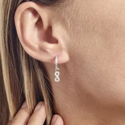 Discount Histoire d'Or Créole Unitaire Ancelin Rondes Argent Blanc Oxyde De Zirconium