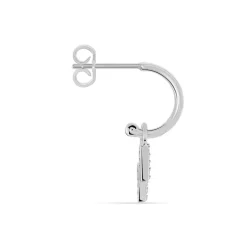 Histoire d'Or Créole Unitaire Ancelin Rondes Argent Blanc Oxyde De Zirconium* Boucles D'Oreilles|Piercings D'Oreilles