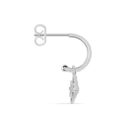 Histoire d'Or Créole Unitaire Ancelin Rondes Argent Blanc Oxyde De Zirconium* Boucles D'Oreilles|Piercings D'Oreilles