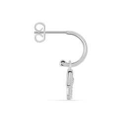 Histoire d'Or Créole Unitaire Ancelin Rondes Argent Blanc Oxyde De Zirconium* Boucles D'Oreilles|Piercings D'Oreilles