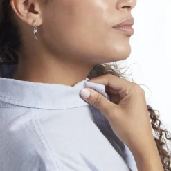 Histoire d'Or Créole Unitaire Argent Blanc Ancelin Oxydes De Zirconium* Boucles D'Oreilles|Piercings D'Oreilles