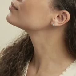 Histoire d'Or Créole Unitaire Argent Blanc Samba* Boucles D'Oreilles|Piercings D'Oreilles