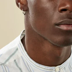 Histoire d'Or Créole Unitaire Ian Argent Blanc* Boucles D'Oreilles|Piercings D'Oreilles