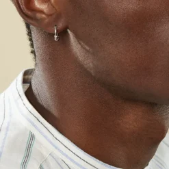 Histoire d'Or Créole Unitaire Ian Argent Blanc* Boucles D'Oreilles|Piercings D'Oreilles