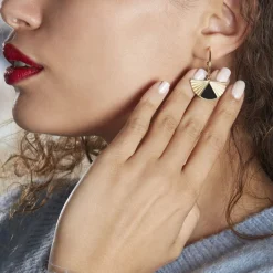 Online Histoire d'Or Créoles Acier Dore Sunshine