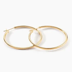 Discount Histoire d'Or Créoles Ada Lisse Plaqué Or Jaune