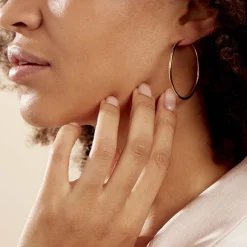 Discount Histoire d'Or Créoles Ada Lisse Plaqué Or Jaune