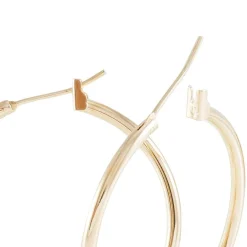 Hot Histoire d'Or Créoles Ada Lisse Plaque Or Jaune