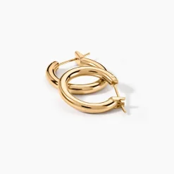 New Histoire d'Or Créoles Adalie Lisse Plaqué Or Jaune