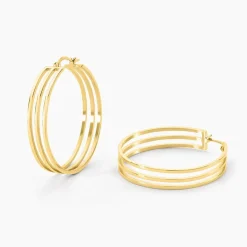 Hot Histoire d'Or Créoles Adel Acier Jaune acier doré