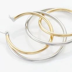 New Histoire d'Or Créoles Adisson Acier Bicolore