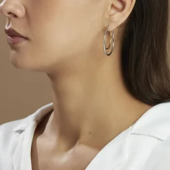 New Histoire d'Or Créoles Adisson Acier Bicolore