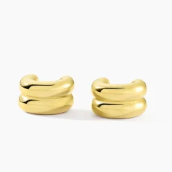 Histoire d'Or Créoles Adoree Acier Jaune* Boucles D'Oreilles|Boucles D'Oreilles Fantaisie