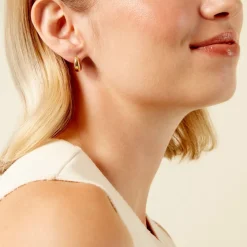 Histoire d'Or Créoles Amae Plaque Or Jaune* Boucles D'Oreilles|Boucles D'Oreilles Fantaisie