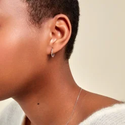 Histoire d'Or Créoles Anastasia Argent Blanc* Boucles D'Oreilles|Boucles D'Oreilles Fantaisie