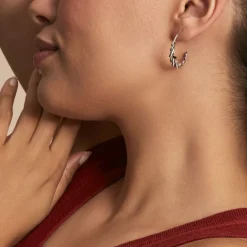 Histoire d'Or Créoles Andeol Rondes Argent Blanc Oxyde De Zirconium* Boucles D'Oreilles|Boucles D'Oreilles Fantaisie