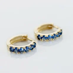 Histoire d'Or Créoles Andgelina Rondes Or Jaune Oxyde De Zirconium* Boucles D'Oreilles|Boucles D'Oreilles Créoles