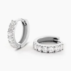 Histoire d'Or Créoles Andgelina Rondes De Zirconium* Boucles D'Oreilles|Boucles D'Oreilles Créoles