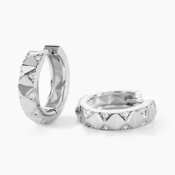 Outlet Histoire d'Or Créoles Anicette Argent Blanc Oxyde De Zirconium