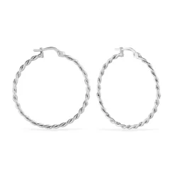 Hot Histoire d'Or Créoles Argent Blanc Abie