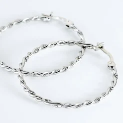 Hot Histoire d'Or Créoles Argent Blanc Abie